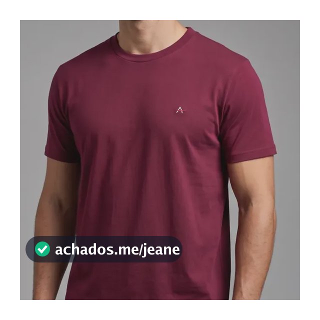 Camiseta Aramis Masculina Slim Fit Bordo Basica Lisa