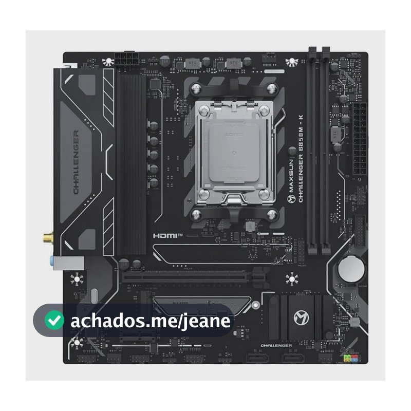 Placa Mãe Maxsun Challenger B850m-k Wifi, B850, Am5, Matx