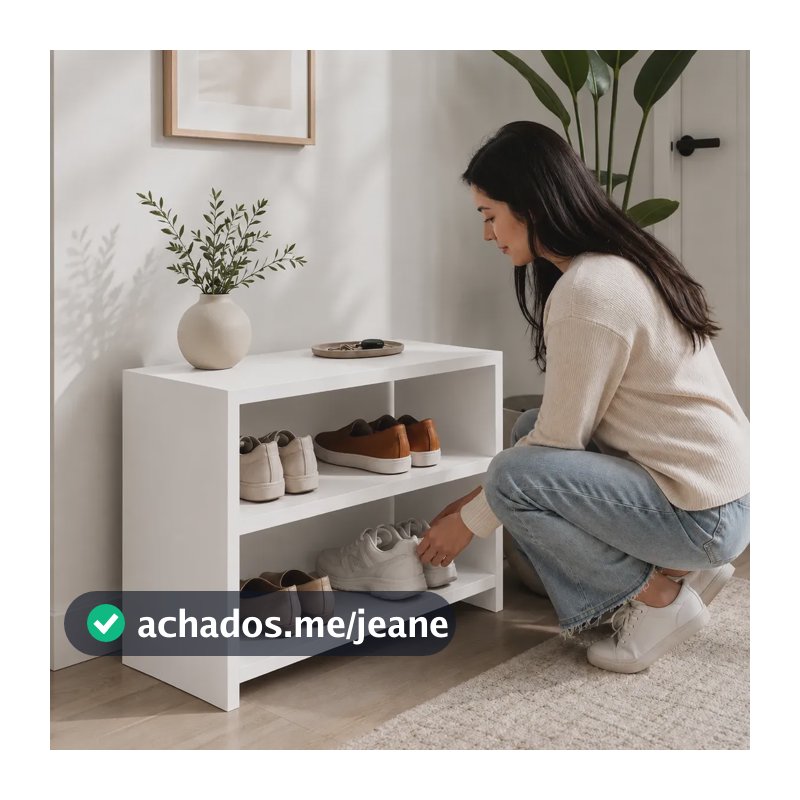 Sapateira Organizadora 3 Andares Prateleiras Mdf Multiuso Branco