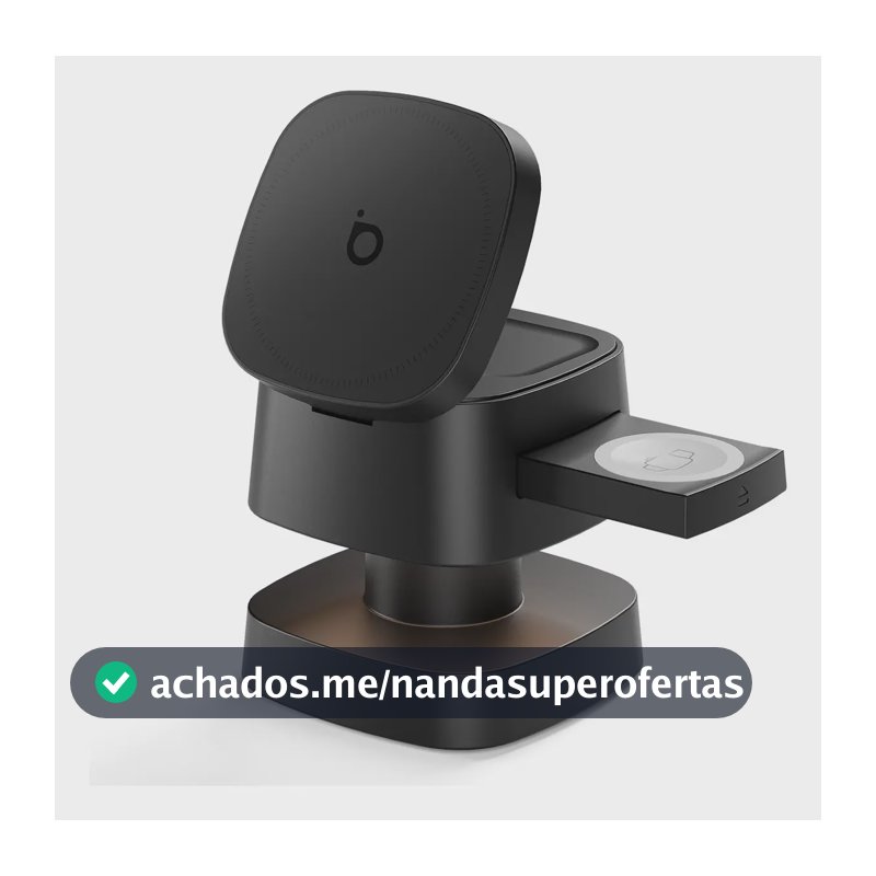 Carregador 4em1 Sem Fio Stands Luz MagnéticaCarregador Indução Dock Magsafe iPhone, AirPods,Xiaomi,Watch, iPhone17 Basike Estação De Carregamento Portátil Com Luz Noturna,carregador motorola