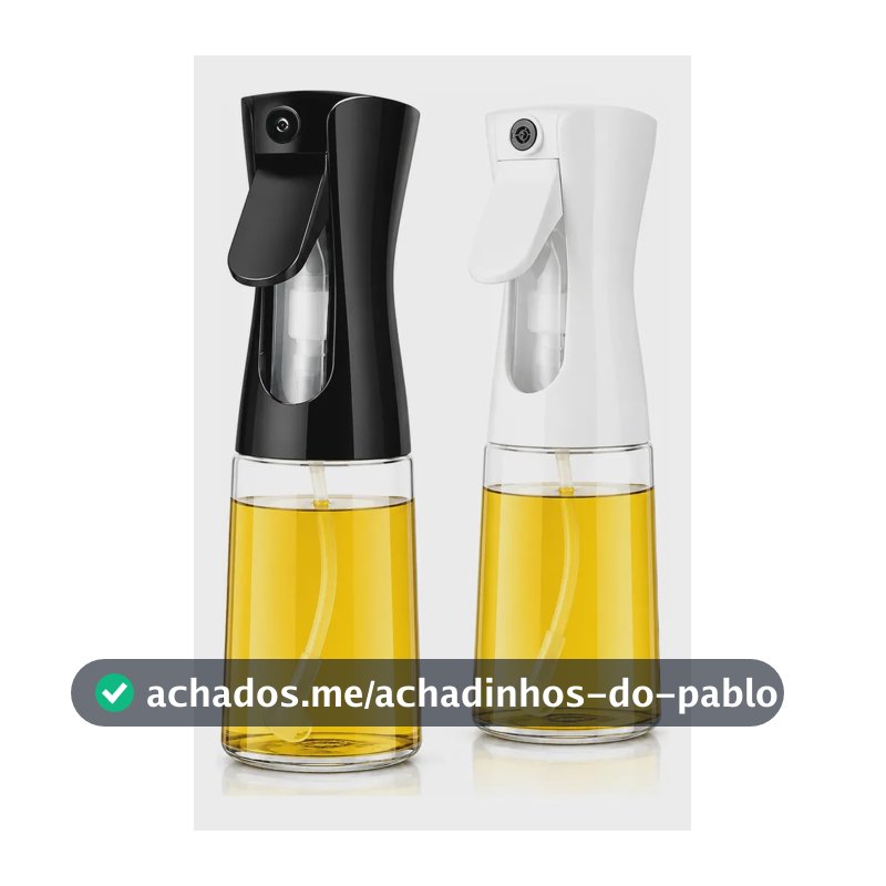 Kit 2 Spray De Cozinha Epsilon Eps-412 Borrifador Pulverizador De Óleo Azeite 200ml Preto