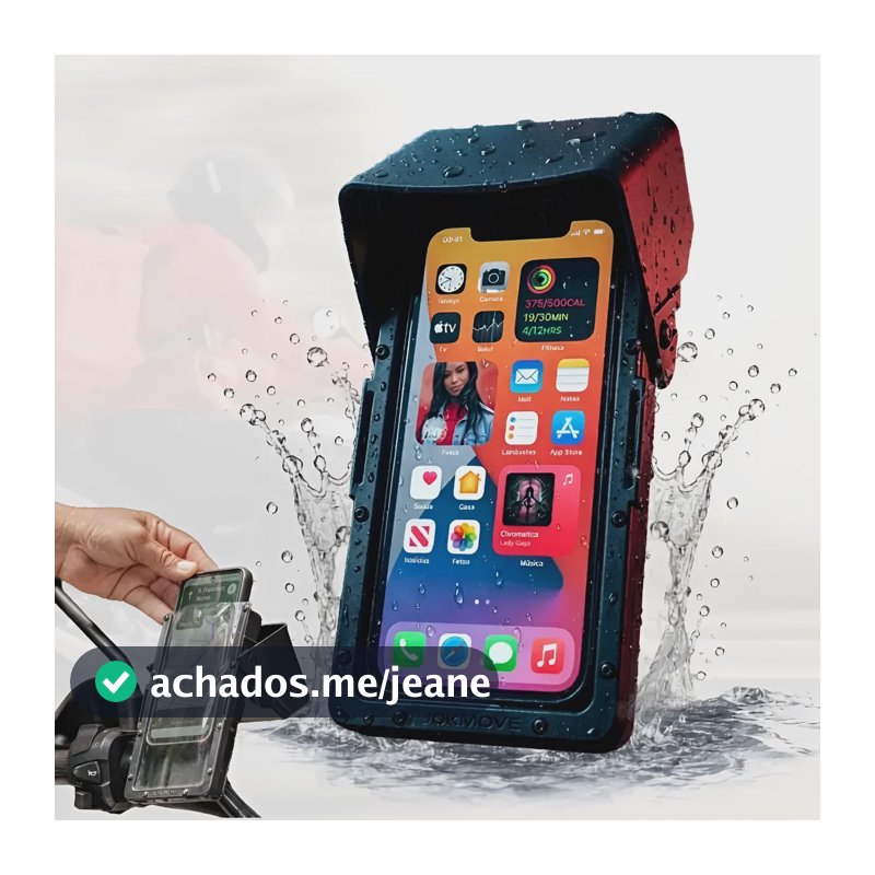 Suporte De Celular À Prova D'água Resistente Motoboy Boxmove Preto