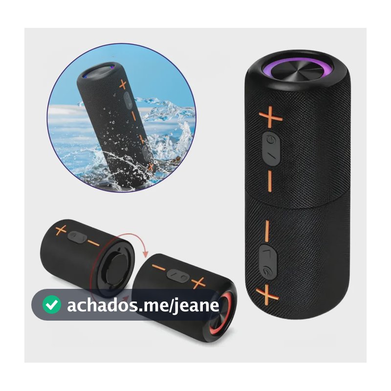 Boombox Bluetooth 50w Bass Boost Caixa Potente 2 Em 1 Preto 127/220v