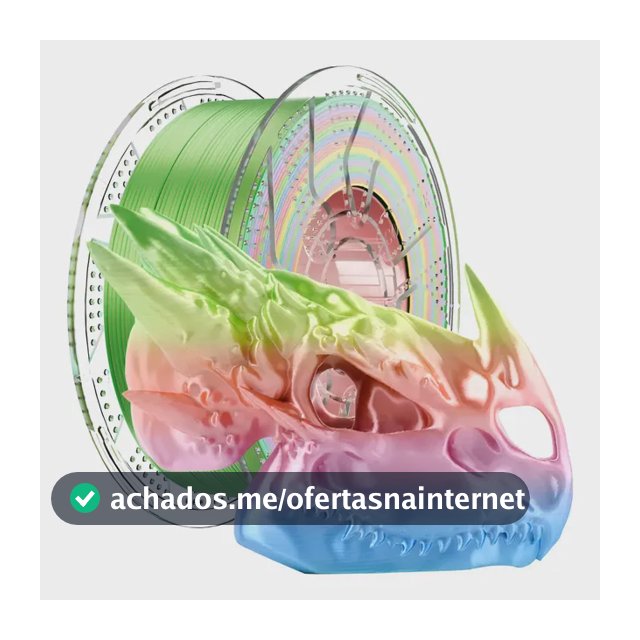Filamento Pla Impressão 3d Seda Arco-íris Cor 1kg Conjure