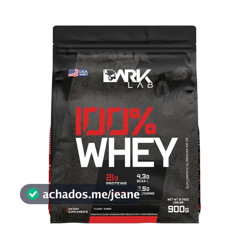 100% Whey Protein 900g Sabores - Dark Lab Sabor Chocolate Chocolate