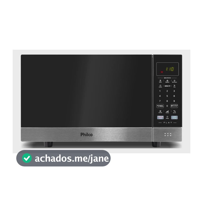 Micro-Ondas PMO30F Flat 28L Preto Espelhado Philco 220V