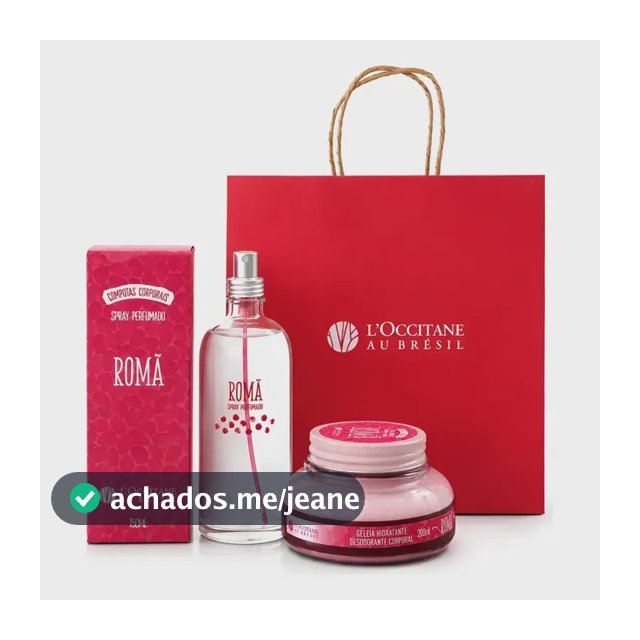 Kit Presente Romã Loccitane Spray 150ml+geleia 200ml+sacola