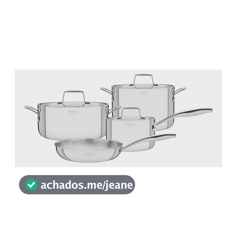 Conjunto de utensílios de cozinha Tramontina Grano de 7 peças em aço