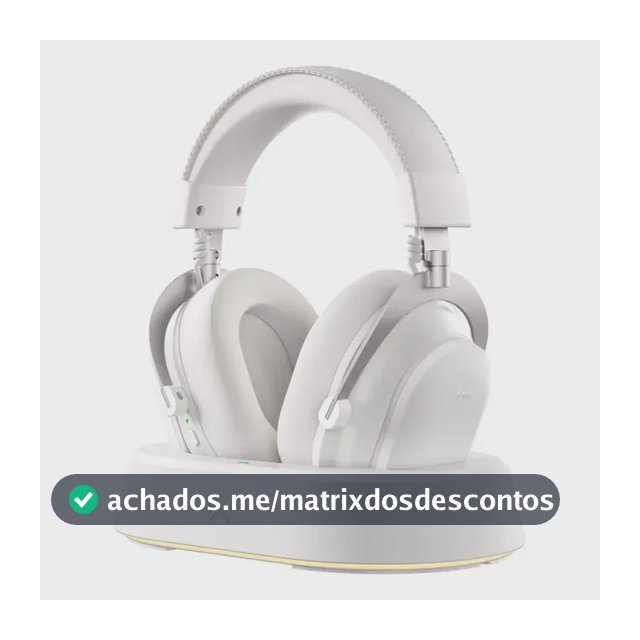 Headset Gamer Mchose V9 Turbo Wireless 200h Bateria Base Rgb Icy White
