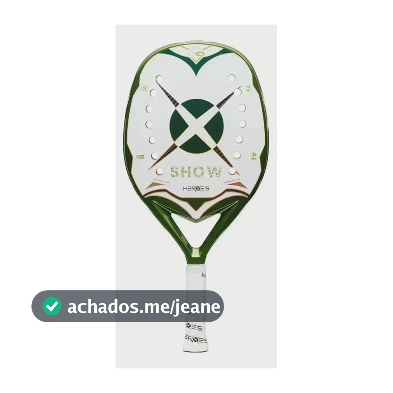 Promoção Raquete De Beach Tennis Heroes Show 2025 Verde