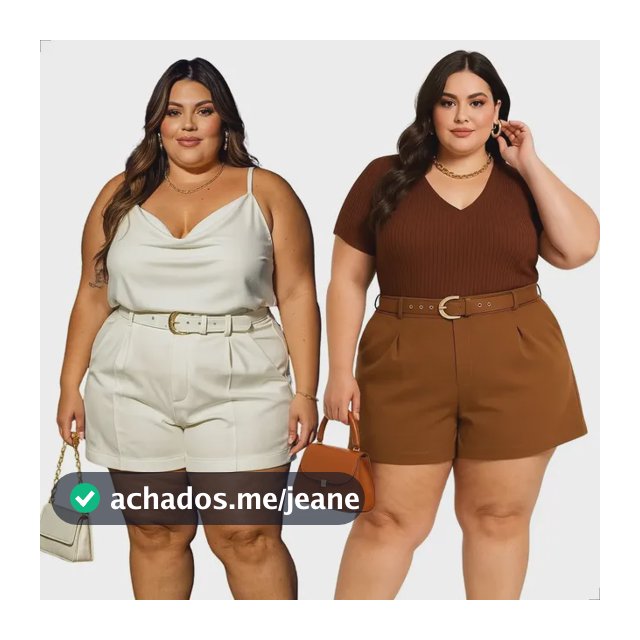Kit 2 Short Plus Size Alfaiataria Feminino Extra Grande G8