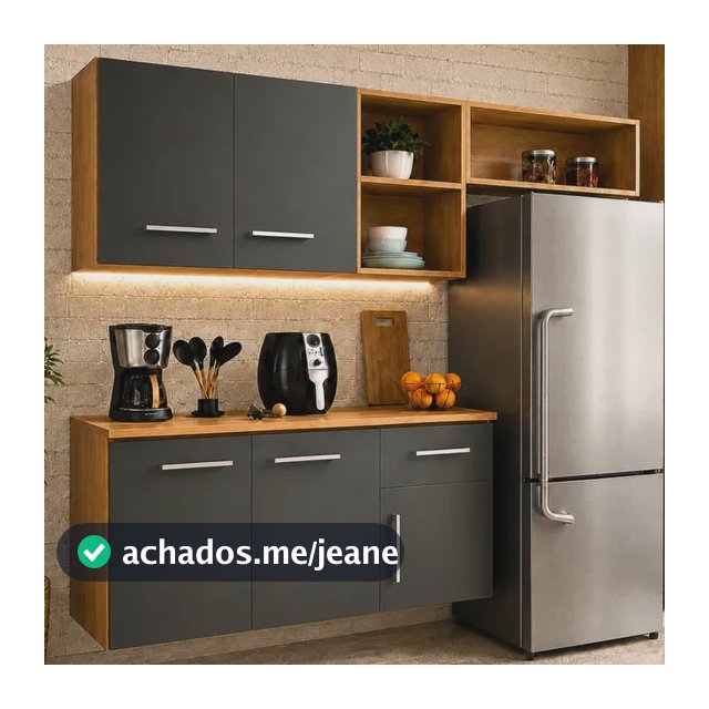 Armário De Cozinha Completo 5 Portas 1 Gaveta Com Nichos Cinamomo/grafite