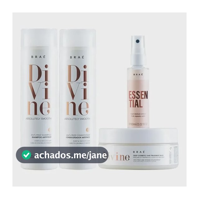 Divine Shampoo + Condicionador + Másc + Mini Essential 200 g- Braé