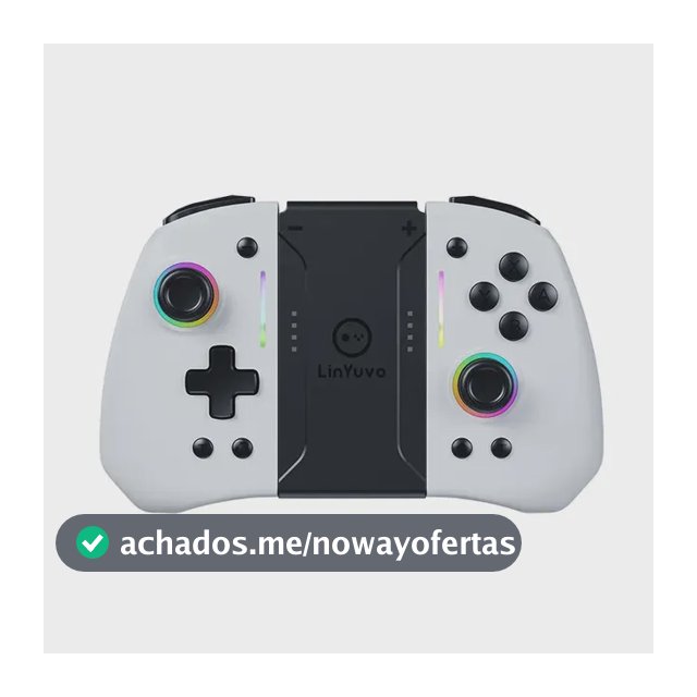 Controle Sem Fio Para Nintendo Switch Hall Effect Joystick com Bluetooth Sensor Movimento RGB, Branco KS42