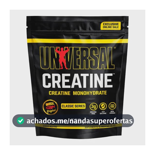 Creatina 100% Pura Monohidratada 500g - Universal Creatine Sem Sabor