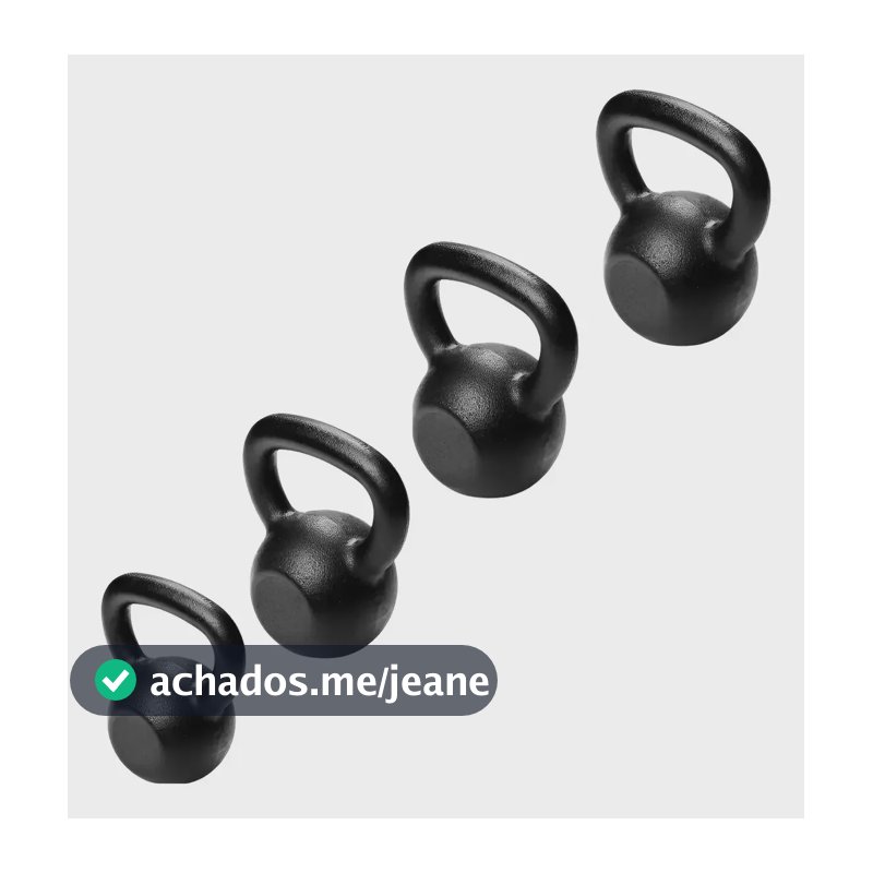 Kit Kettlebell Com 1un De 4kg, 6kg, 8kg E 10kg - Anilhax Preto