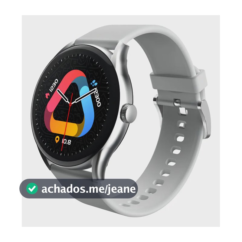 Relógio Smartwatch Qcy Gt S8 Tela Amoled Bluetooth Ipx8 Cor Cinza