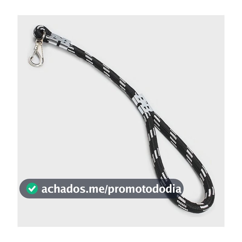 Guia Para Cachorros Grande Guia Para Caes 60x1,6cm Cor Preta
