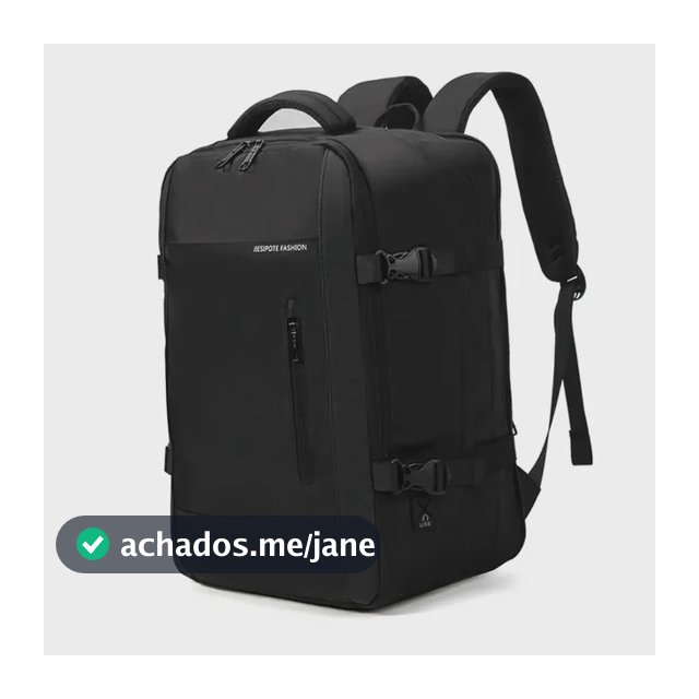 Mochila sem gênero, impermeável, reforçada, com capacidade ampliada de 30-42L, adequada para portátil, viagens diárias, cor preta