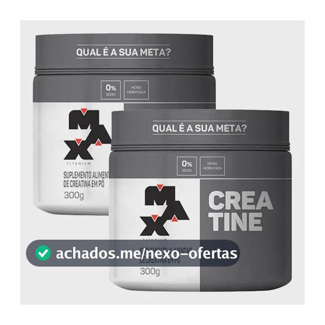 Creatina Max Titanium em pó Sem sabor x 300g 2 un