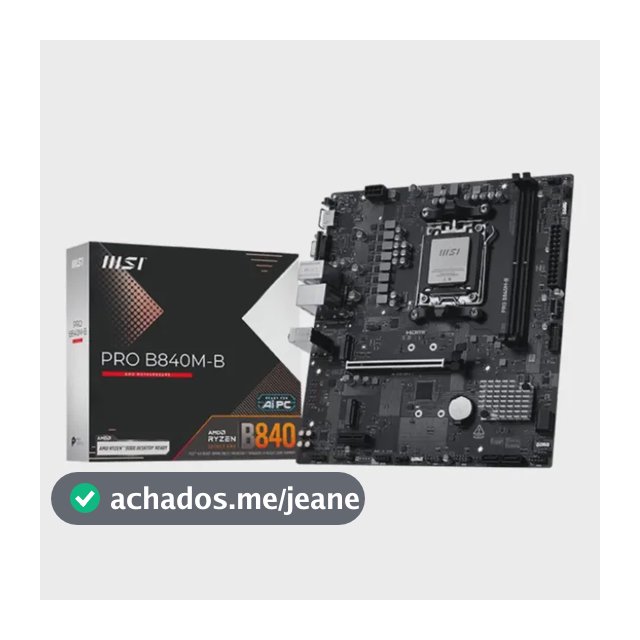 Placa-mãe Msi Pro B840m-b Am5 Preto