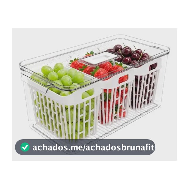 Organizador Com 3 Cestos 6l Cor Cristal Dry Coza