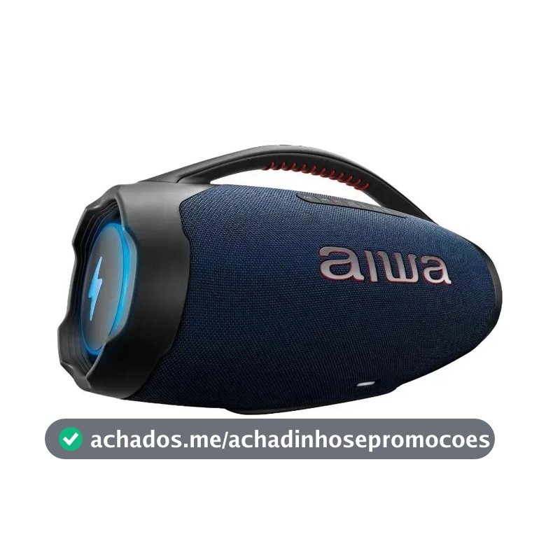 Caixa de Som Boombox Plus AIWA BBS-01-LBL 200W Bluetooth 30H IP66 USB RGB