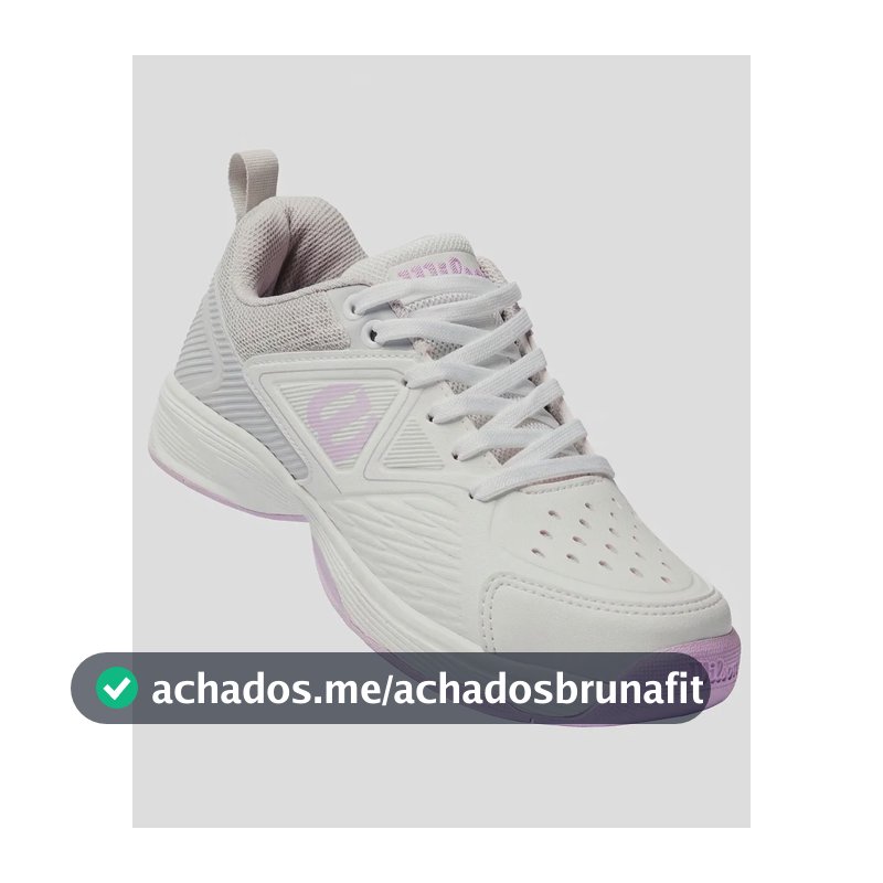 Tênis Wilson Feminino Slice 3.0 P/ Jogar Tennis Original Branco/cinza/lílas Liso 38