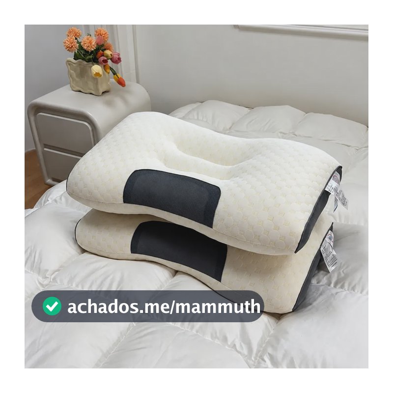 Travesseiro Ergonômico 3d Massage Spa Favo De Algodão Branco