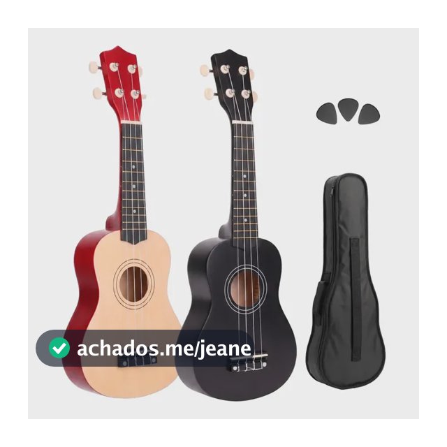 Ukulele Soprano 21 Concert Acústico Com Capa E 3 Palhetas Marrom