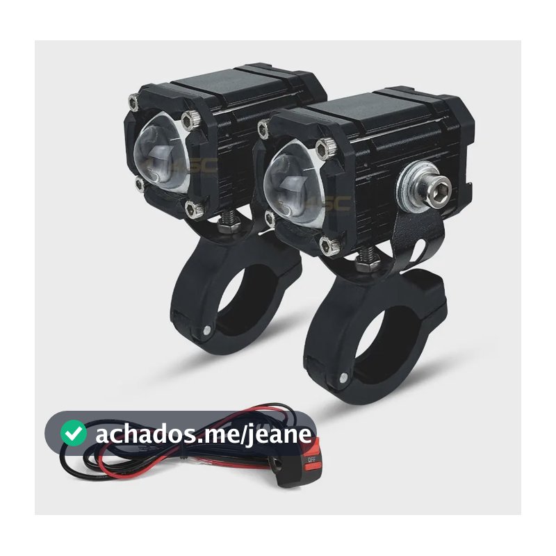 Par Farol Milha U94 Led Foco Combo + Forte Universal Moto Esquerdo