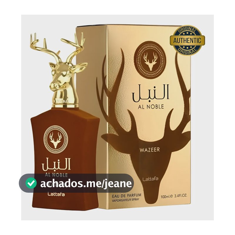 Perfume Al Noble Wazeer De Lattafa Niche Dubai 100ml Full