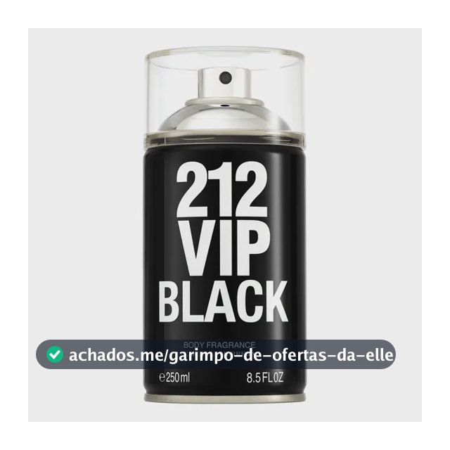 Carolina Herrera 212 Vip Men Black - Body Spray 250ml Blz Única