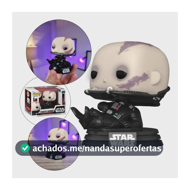 Darth Vader Sem Mascara Boneco Funko Pop Star Wars 40 Anos