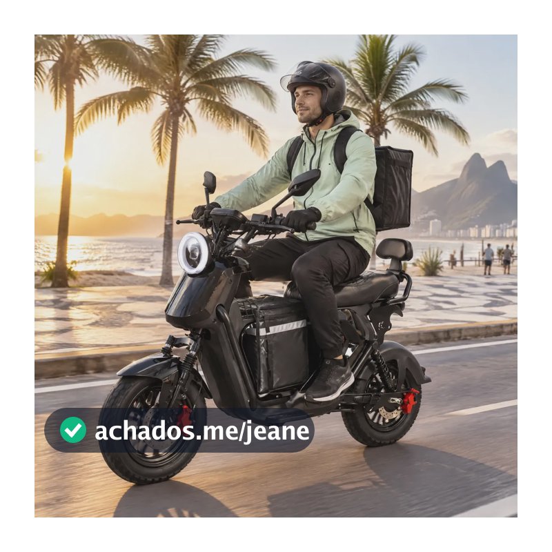 Bicicleta Elétrica Hdj Gt-918 Scooter Bike 30ah Lítio Nfc Preto L