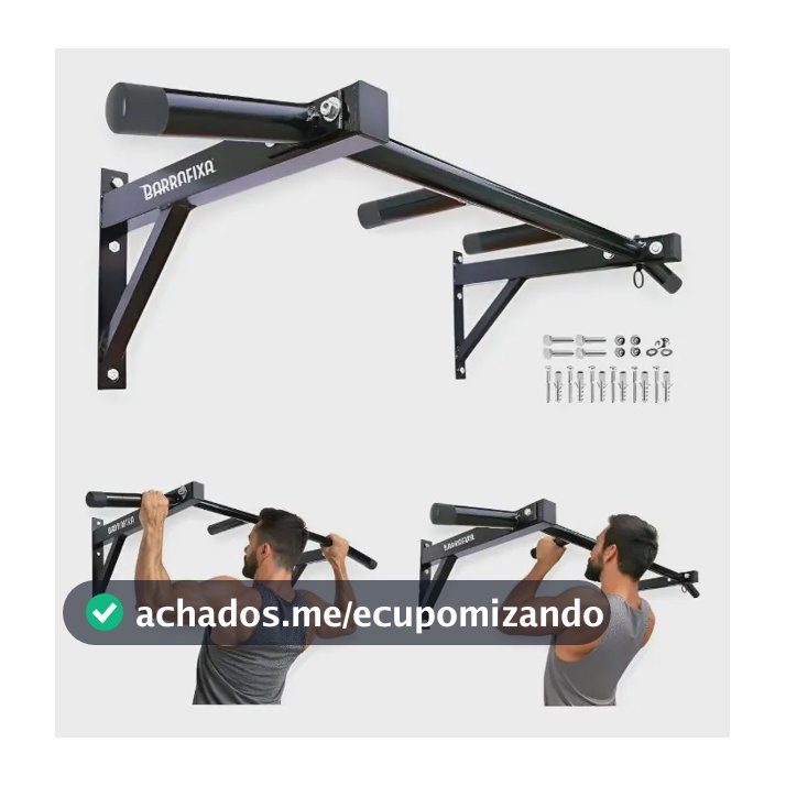 Barra Fixa De Parede Pull-up Modelo Externo Interno Completa Preto