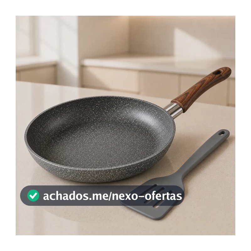 Frigideira de Cerâmica Antiaderente 24cm para Fogão a Gás e Indução