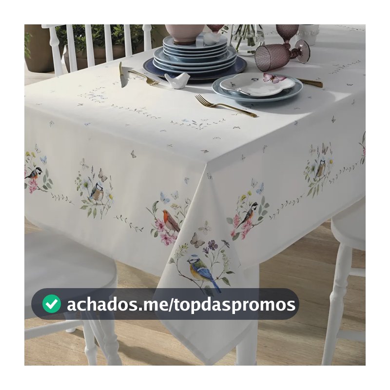 Toalha Mesa Retangular 6 Lugares Dohler Limpa Fácil Renova Cor Jardim