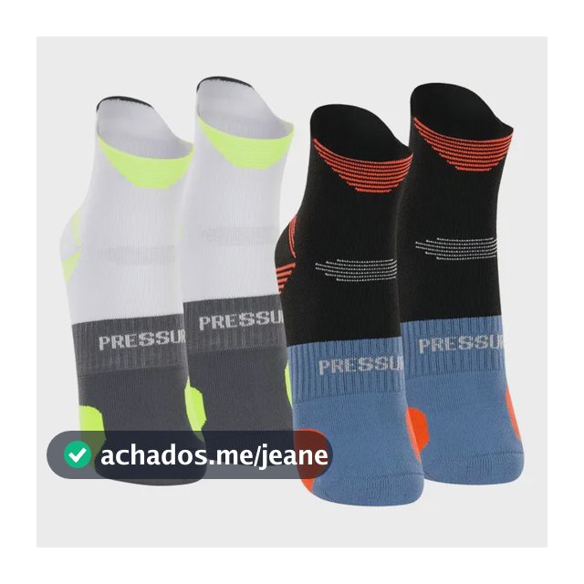 2 Meias Corrida Lupo Dry Fit Cano Médio Anti Bolha Poliamida