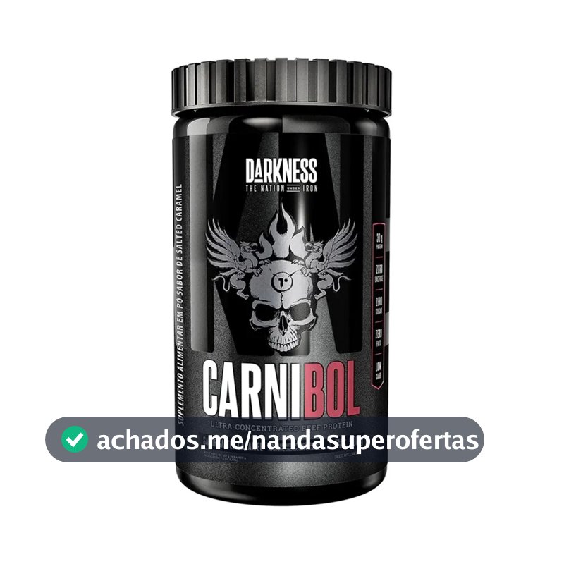 Proteína Darkness Carnibol Beef em pó sabor Caramelo salgado x 900g