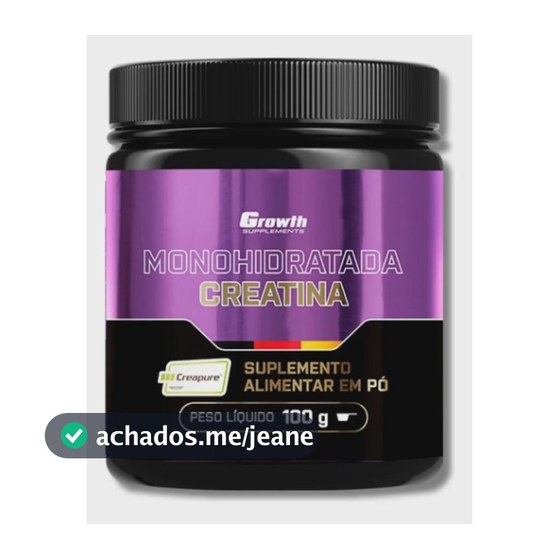 Creatina Em Pó 100g Creapure Growth Supplements