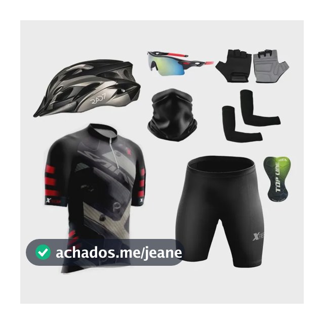 Kit Conjunto Roupas Ciclismo C/ Capacete Óculos E Luvas