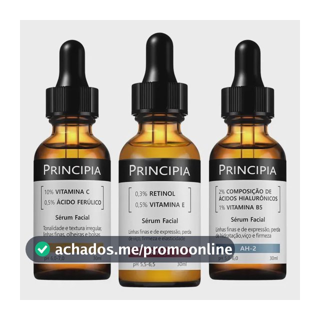 Principia Kit C/3 Séruns Vitamina C + Retinol + Hialurônicos