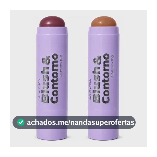 Kit Blush + Contorno Stick Arovida Cosmeticos Maquiagem Kit Stick Marsalla + Brown