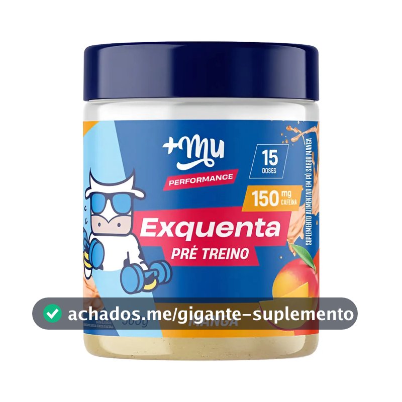 Exquenta Pré Treino Mais Mu Sabor Manga com Cafeína 300g