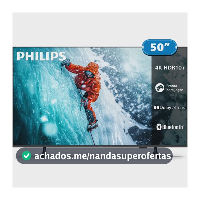 Smart Tv Philips 50 4k 50pug7300 Comando De Voz Bluetooth