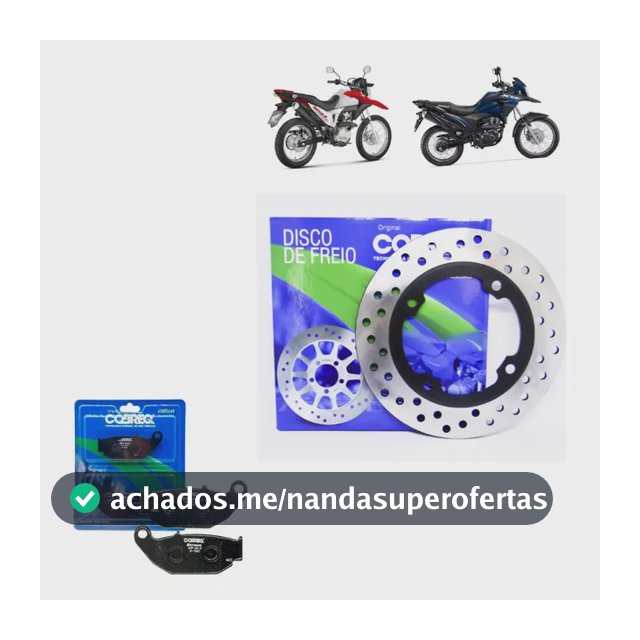 Disco Freio Traseiro + Pastilha Bros 160 Esdd 2015 Até 2023