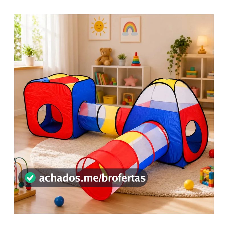 Barraca 4 Em 1 Cabana Toca Túnel Infantil Criança LINDA