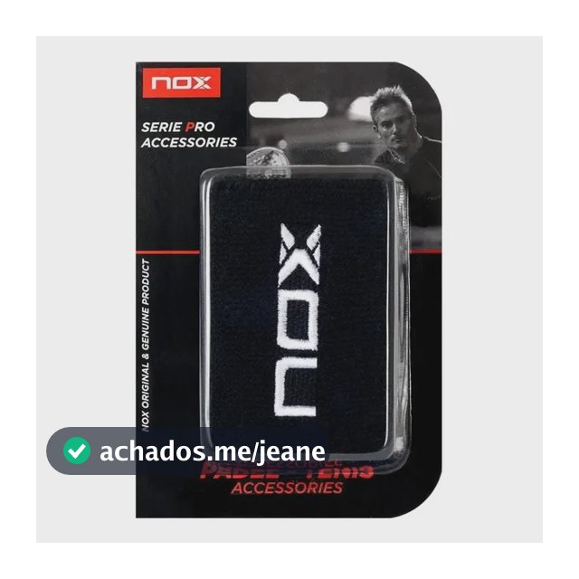 Nova Munhequeira Nox Confort Balance Padel Beach Tennis 02un Cor PRETA/BRANCA