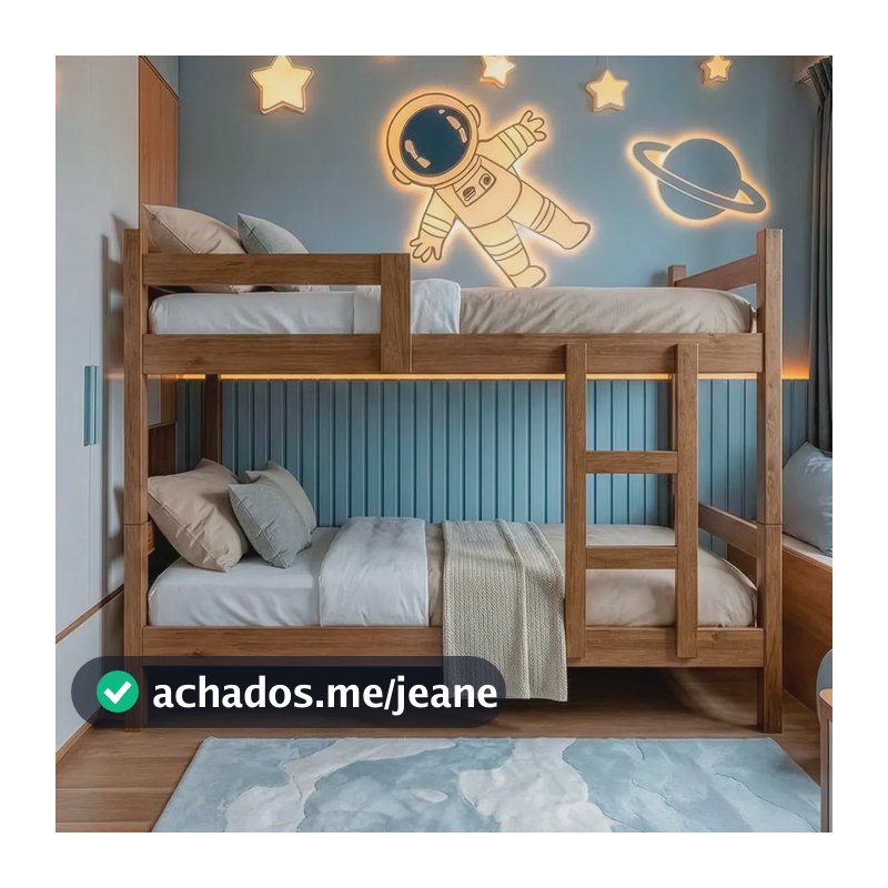 Beliche Solteiro Marrom Vira duas Camas Reforçada Com escada p/colchao 188x88